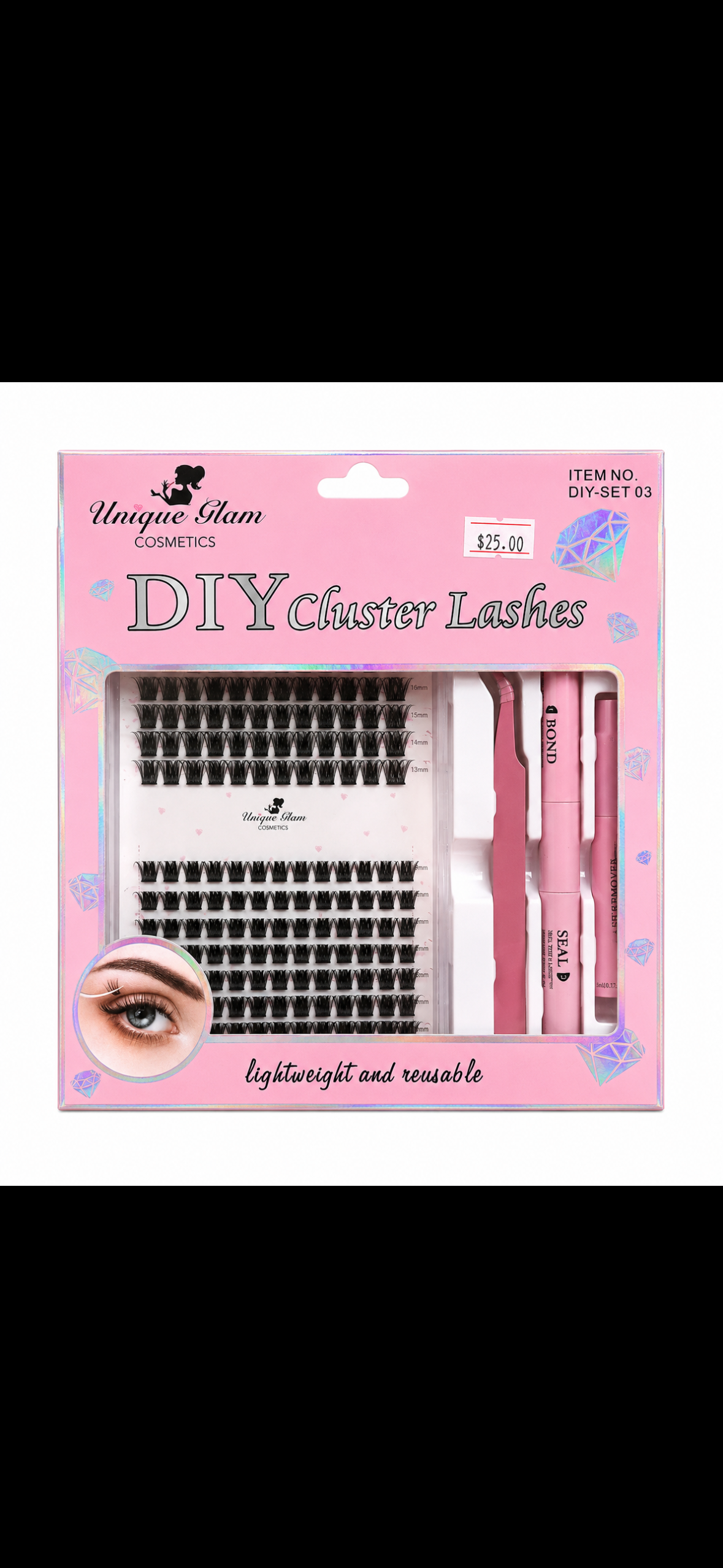 Unique Glam DIY Cluster Lashes