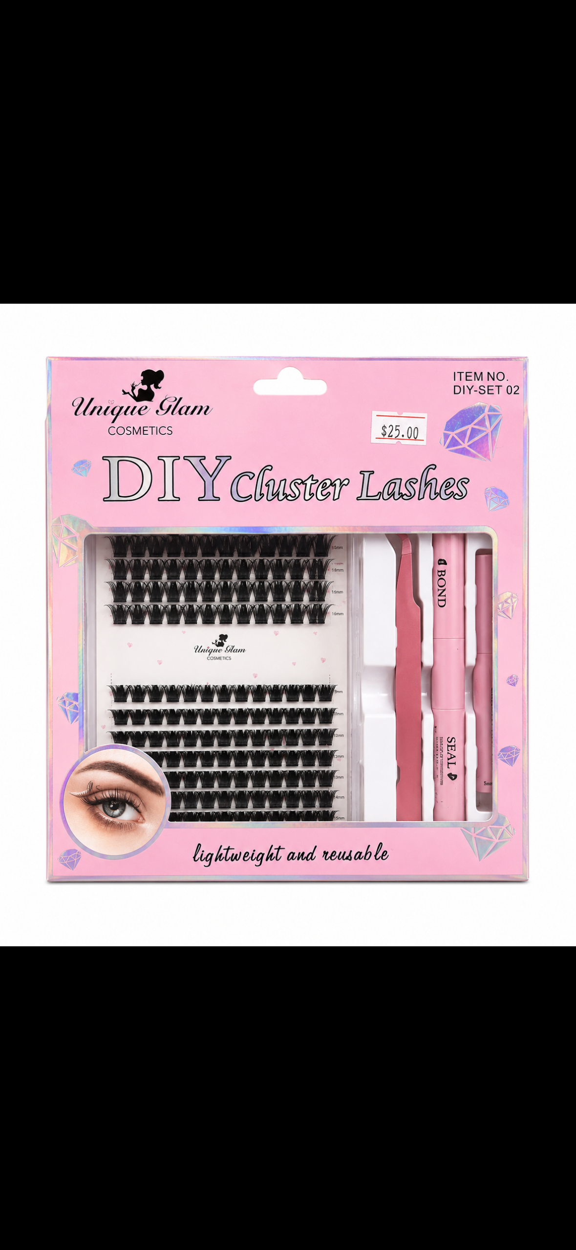 Unique Glam DIY Cluster Lashes