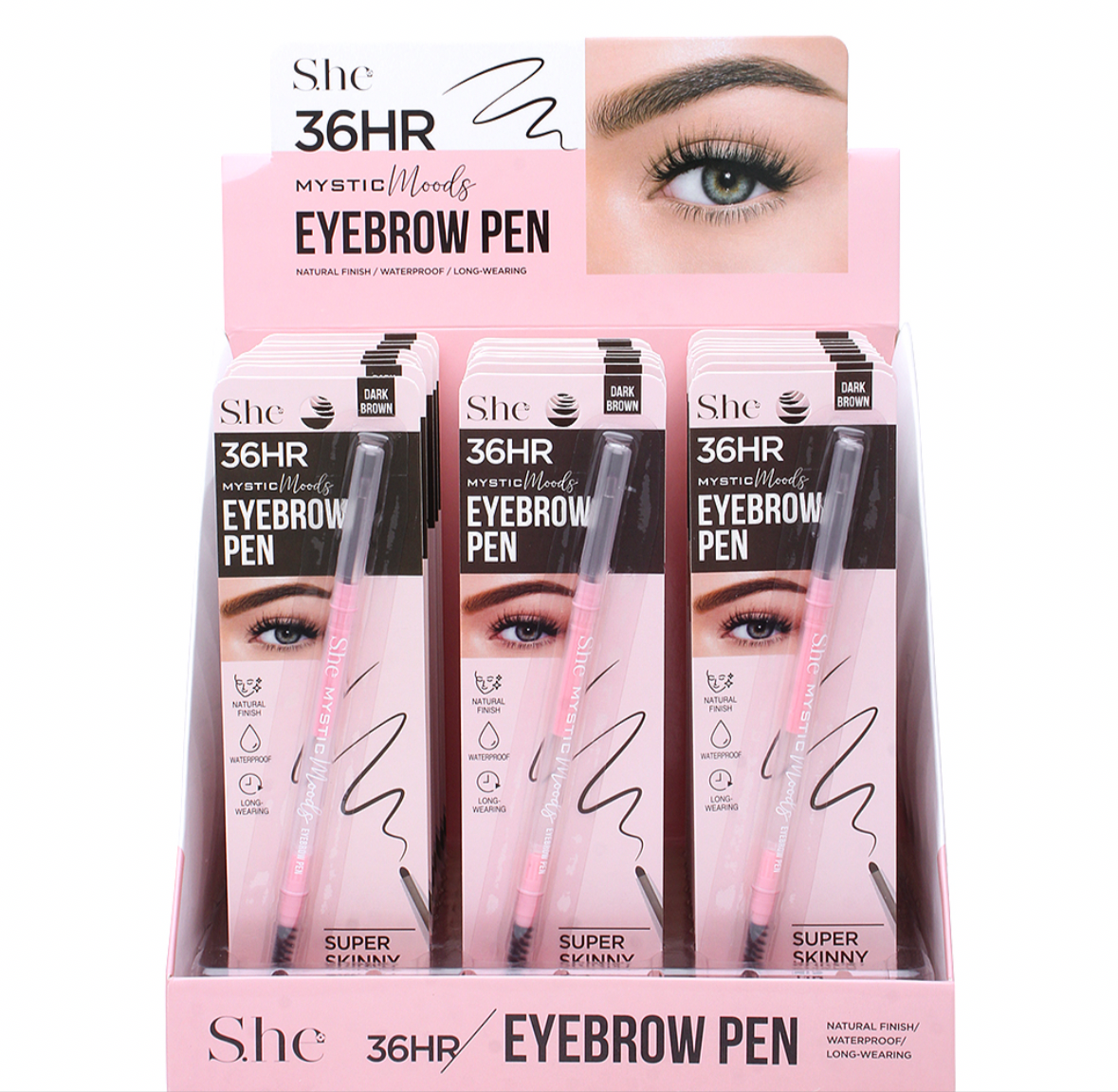 She 36hr Eyebrow Pen Dark Brown